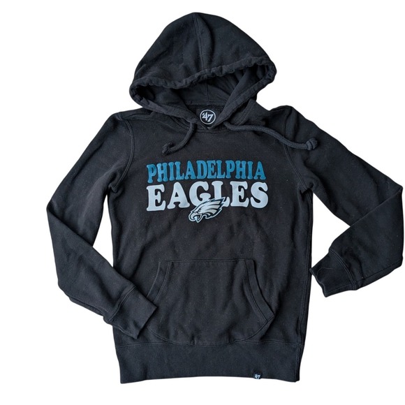 ‘47 Brand Tops - 47 Brand Philadelphia Eagles Pullover Hoodie Black Size Small